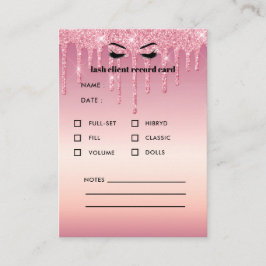 グリッターまつ毛拡張クライアントの相談 名刺