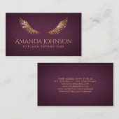 グリッターまばたき金ゴールドウインググレープカラーカード 名刺 (正面/裏面)