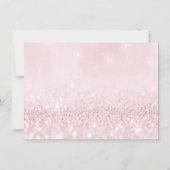 グリッターまばたき金ゴールドピンクメイクアップ証明書贈り物 招待状 (裏面)