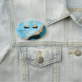 グリッターまばたき、ターコイズ大理石メイクアップアーティスト 名札 (インサイチュ)