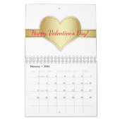 グリッターやる気を起こさせるタイポグラフィビューティフル12ヶ月 カレンダー (2月 2026)