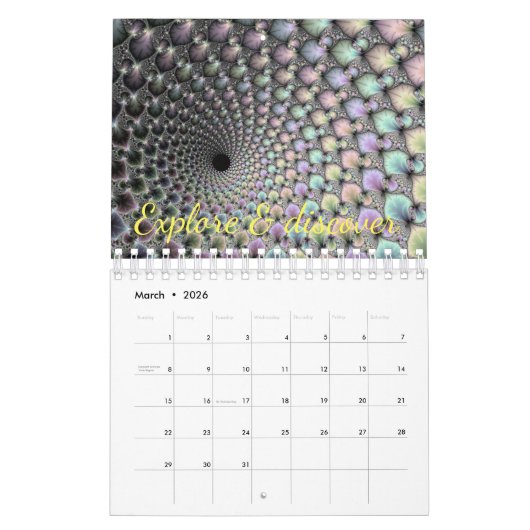 グリッターやる気を起こさせるタイポグラフィビューティフル12ヶ月 カレンダー (3月 2026)