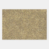 グリッターをテーマにした金ゴールドギフトラップ ラッピングペーパーシート (正面)
