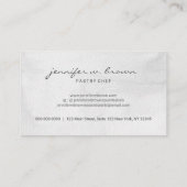 グリッターを飾ったボヘミアンチックなウェディングケーキ 名刺 (裏面)