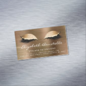 グリッターアイズブラッシュドメタルラッシュエクステンション金ゴールド マグネット名刺 (インサイチュ)