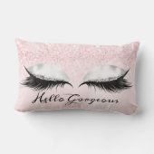 グリッターアイズメイクアップラッズピンクパステルゴージャス ランバークッション (裏面)