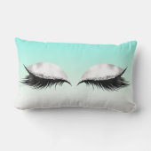 グリッターアイズメイクレイズターコイズパステルグラデーション ランバークッション (裏面)