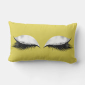 グリッターアイメイクアップサーモン白黒黄 ランバークッション (裏面)