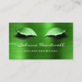 グリッターアイ グリーンメタリック ラッシュエクステンション 名刺 (正面)