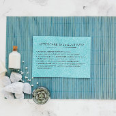 グリッターアクアまつ毛アフターケアの指示 名刺