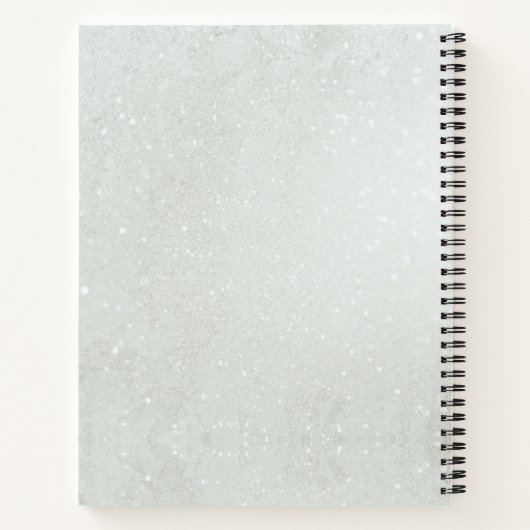 グリッターアクアブルーレインボーハート子供の誕生日 ノートブック (裏面)