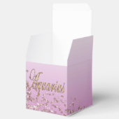 グリッターアクエリアス&バラ金ゴールドグリッター誕生日 フェイバーボックス (オープン)