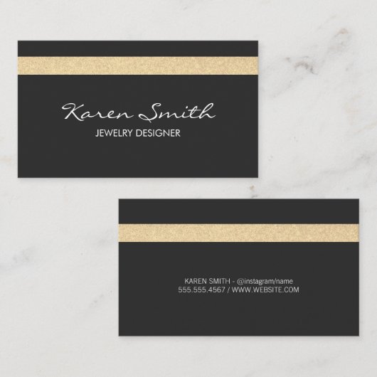 グリッターアクセント 名刺 (正面/裏面)