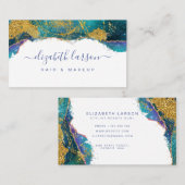 グリッターアゲテエレガントヘアスタイリッシュサロン 名刺 (正面/裏面)