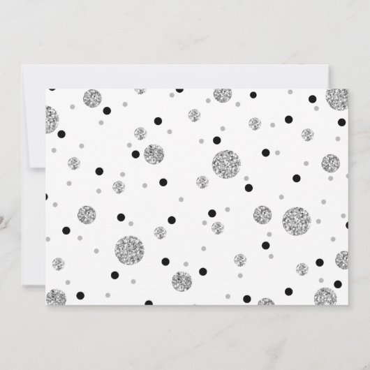 グリッターアダルトマイルストーン誕生日フォト招待状 招待状 (裏面)