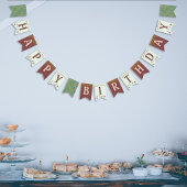 グリッターアニマルズサーカス子供の誕生日パーティー バンティングフラッグ