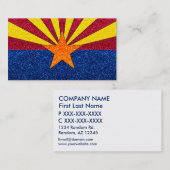 グリッターアリゾナ州旗のカスタマイズ可能な名刺 名刺 (正面/裏面)