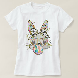 グリッターイースターバニーコケットボウ Tシャツ
