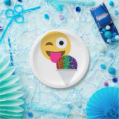 グリッターウィンク絵文字紙プレート ペーパープレート (パーティー)