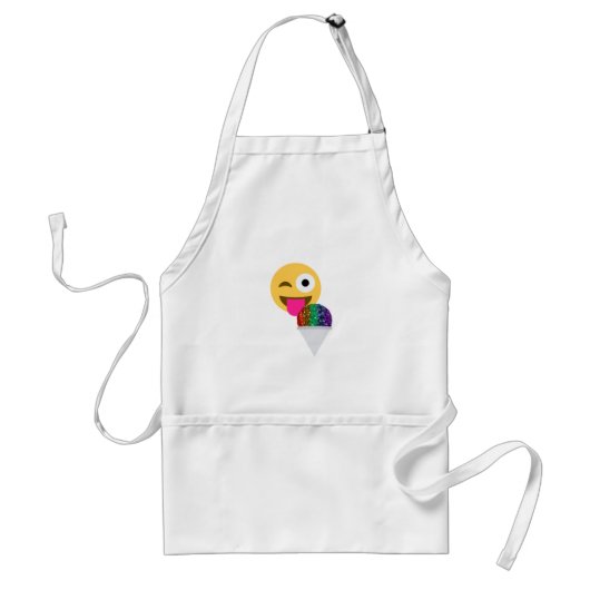 グリッターウインク絵文字 スタンダードエプロン (正面)
