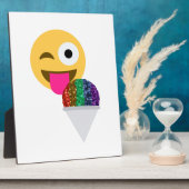 グリッターウインク絵文字 フォトプラーク (側面)