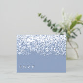グリッターウェディングRSVP 箔シーズンポストカード (立ち正面)