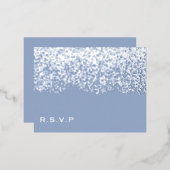 グリッターウェディングRSVP 箔シーズンポストカード (正面/裏面)