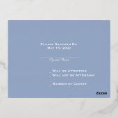 グリッターウェディングRSVP 箔シーズンポストカード (裏面)