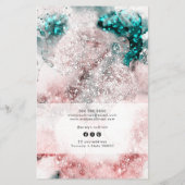 グリッターウォーターカラーローズゴールドホイル価格リストフライヤー チラシ (裏面)