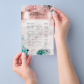 グリッターウォーターカラーローズゴールドホイル価格リストフライヤー チラシ (ハンドル)