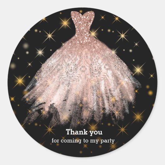 グリッターウォーター・カラー・ドレス ラウンドシール (正面)