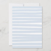 グリッターエッフェルパリフローラブルーボーイベビーシャワー 招待状 (裏面)