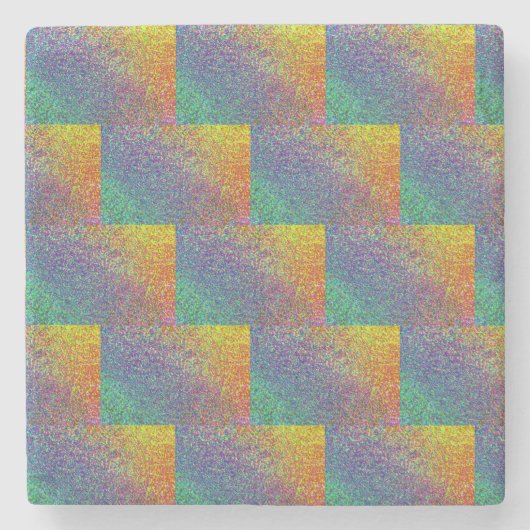 グリッターエフェクトレインボー ストーンコースター (正面)