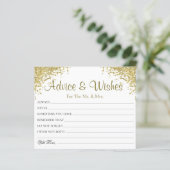 グリッターエレガントなウェディングアドバイスウィッシュカード (スタンド正面)