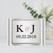 グリッターエレガントウエディング招待状 招待状 (スタンド正面)