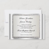 グリッターエレガントウエディング招待状 招待状 (裏面)