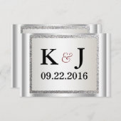 グリッターエレガントウエディング招待状 招待状 (正面/裏面)