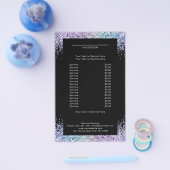 グリッターエレガントサロン両側フライヤー チラシ (シングル)