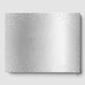 グリッターエレガントシルバーブルードレスキンセアニラ ゲストブック (裏面)