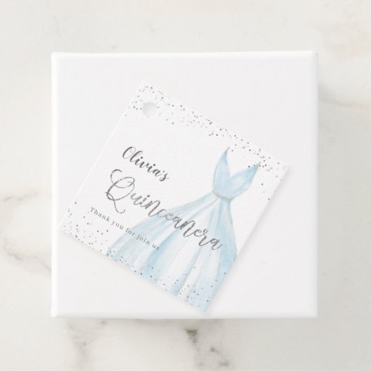 グリッターエレガントシルバーブルードレスキンセアニラ フェイバータグ (インサイチュ)