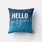 グリッターエレガントスパークルシックハローゴス引用文 クッション (裏面)