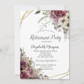 グリッターエレガントドリップ、フローラ退職 招待状 (正面)