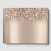 グリッターエレガントバラ金ゴールドドレス《写真》ぼけ味スウィート16 ゲストブック (裏面)