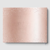 グリッターエレガントバラ金ゴールドピンクドレスキンセアニラ ゲストブック (裏面)