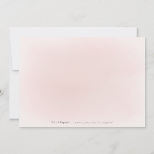 グリッターエレガントバラ金ゴールドピンクドレス日付を保存 セーブザデート (裏面)