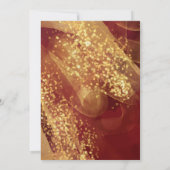 グリッターエレガントブルゴーニュ・イスラム結婚教徒 招待状 (裏面)