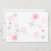 グリッターエレガントベビー外で冷たいベビーシャワー 招待状 (裏面)