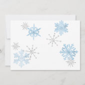 グリッターエレガントベビー外で冷たいベビーシャワー 招待状 (裏面)