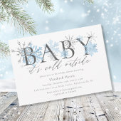 グリッターエレガントベビー外で冷たいベビーシャワー 招待状