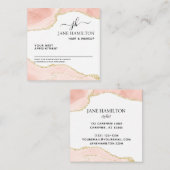 グリッターエレガントマーブルアゲートビジネス 予約カード (正面/裏面)